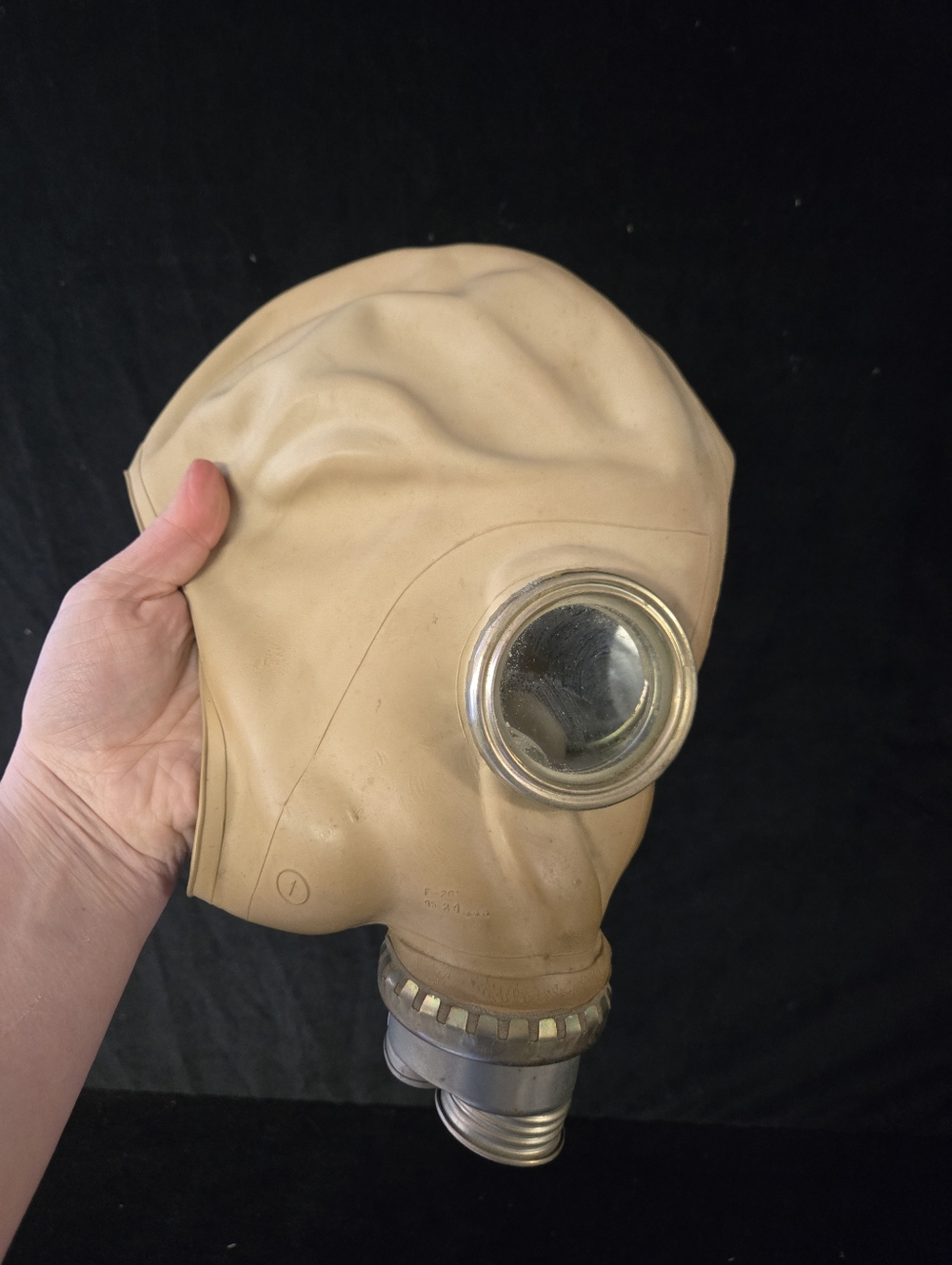 Vintage Soviet GP-5 Gas Mask Hood Rubber Filter Mask